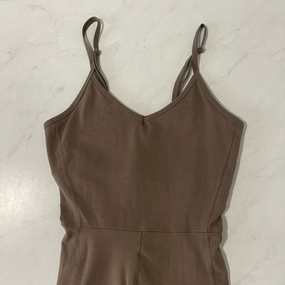 Old Navy Active Brown Powerchill Built In Bra Jumpsuit Size Medium - Picture 3 of 5